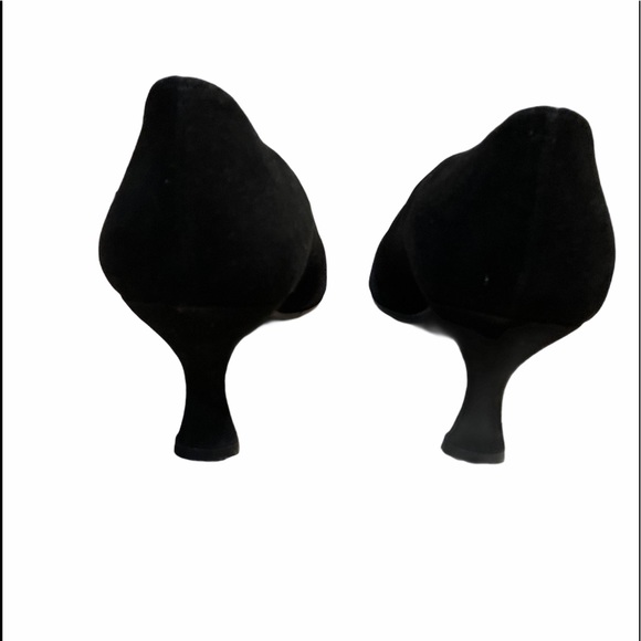 STUART WEITZMAN sz8 pointed square toe blk suede - Picture 3 of 5
